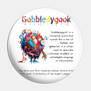 Gobbledygook Guru (with cartoon) Pin