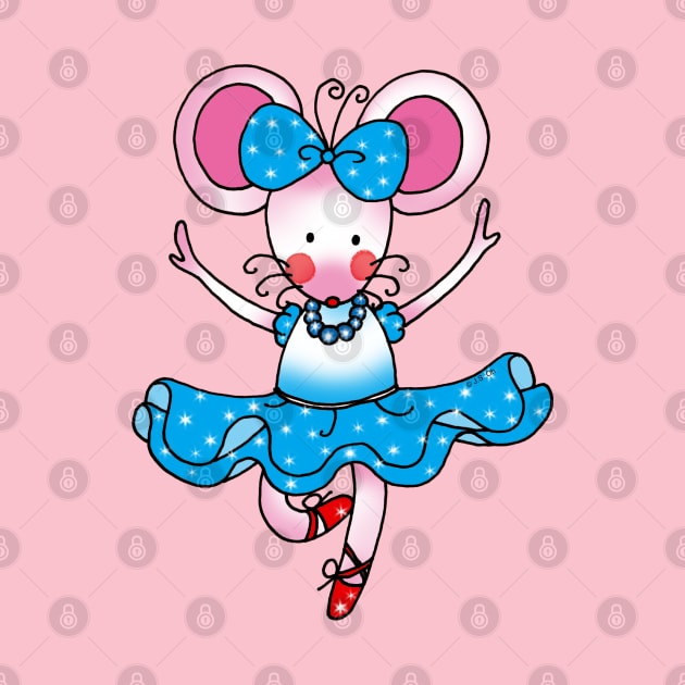 cute ballerina mouse by cartoonygifts