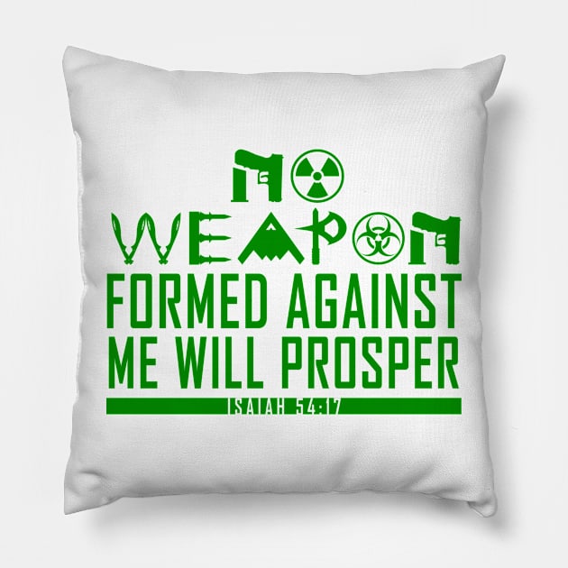 No Weapon Formed (Forest Green) Pillow by Wakanda Forever