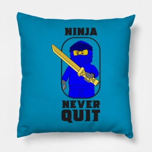 Ninjago Ninja Never Quit Jay Blue Fan-Art Pillow