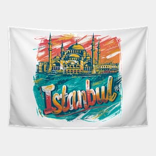 Istanbul Retro Turkey t-shirt Tapestry