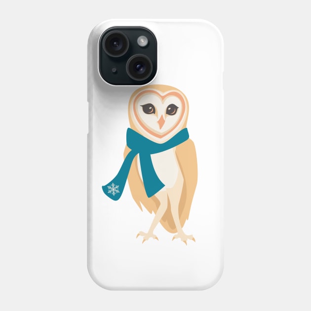 Winter Barn Owl Phone Case by lauran