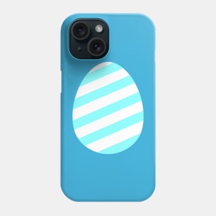 Easter egg white with blue lines Phone Case