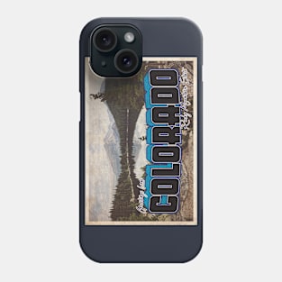 Greetings from Colorado - Vintage Travel Postcard Design Phone Case