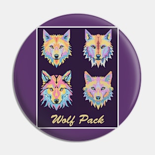 Neon Wolf Pack Pin