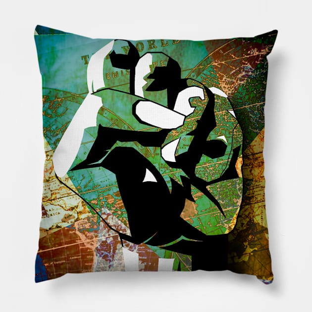 Black Lives Matter - Rainbow WorldMap Fist Pillow by Technically Reel Snake