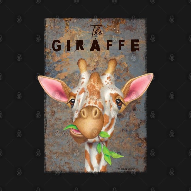 Funny Elegant Giraffe by Danny Gordon Art