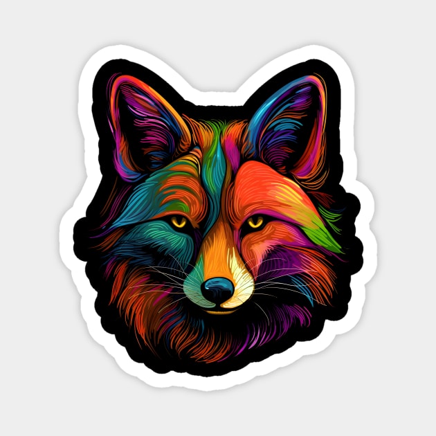 Neon Fox 2 Magnet by Everythingiscute