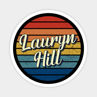 Lauryn Hill Vintage Retro Circle Magnet