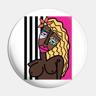 African Woman Pin