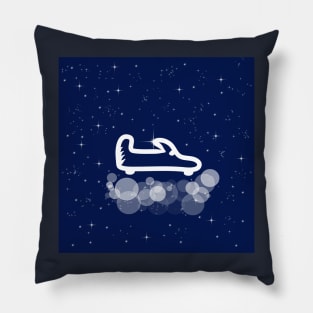 Sports shoes, sneakers, fashion, technology, light, universe, cosmos, galaxy, shine, concept Pillow