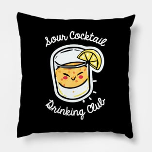 Sour Cocktail Drinking Club Sour Retro Cocktails Pillow