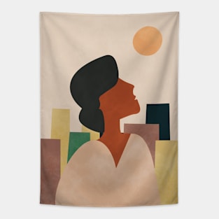 Modern Woman, Urban Girl Tapestry