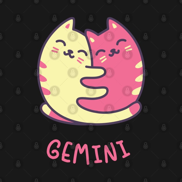 Funny Gemini Cat Horoscope Tshirt - Astrology and Zodiac Gift Ideas! by BansheeApps