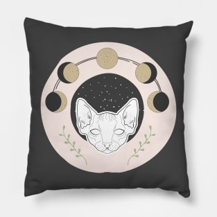 occult cat Pillow