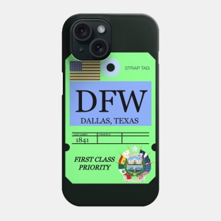 Dallas airport strap tag Phone Case