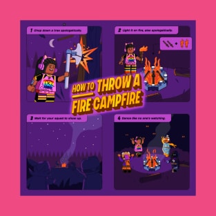 Lego Fortnite HOW TO THROW A FIRE CAMPFIRE! T-Shirt