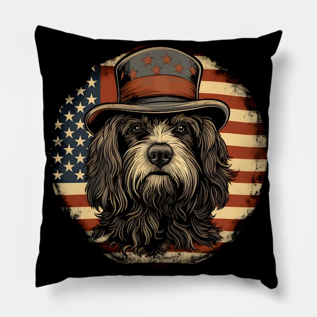 Tibetan Terrier 4th of July Pillow by NatashaCuteShop