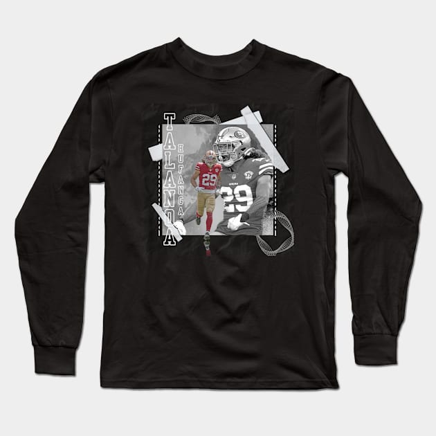 Talanoa Hufanga Football Paper Poster 49ers 3 Long Sleeve T-Shirt