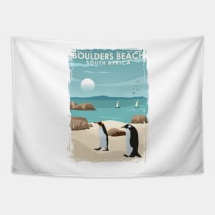 Boulders Beach South Africa Penguin Beach Poster Art Print Tapestry