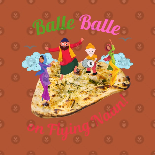 Balle Balle on flying NAAN! | Sky Bhangra | Funny Desi by Cosmic Story Designer