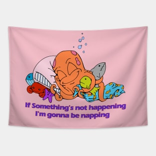 Sleepy Octopus Tapestry