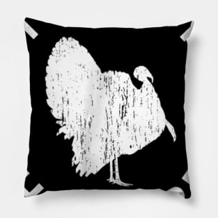 Strutting Turkey Hunting Shirt with a Vintage Look Pillow