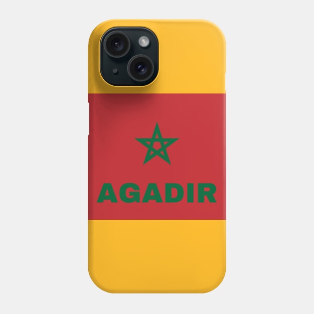 Agadir City in Moroccan Flag Phone Case by aybe7elf