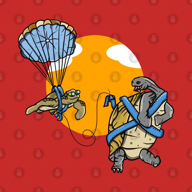Sea Turtle and Tortoise Parasailing by mailboxdisco