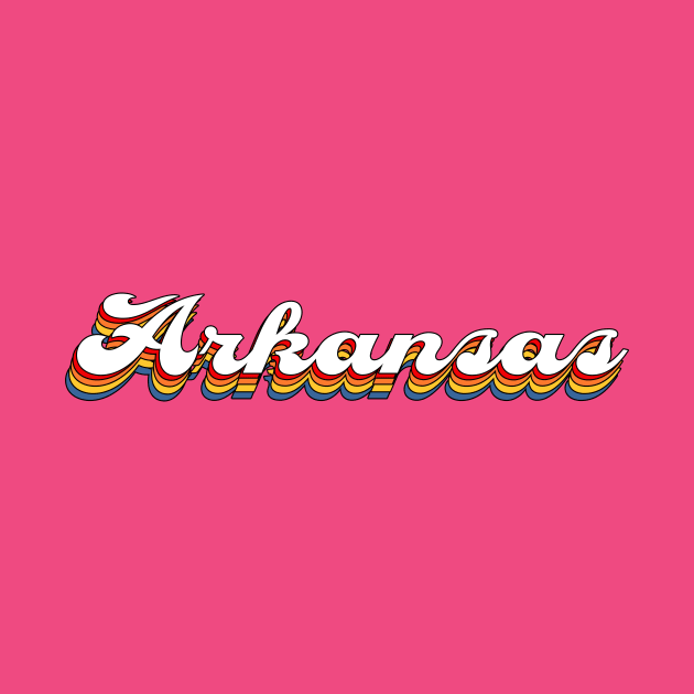 Arkansas Rainbow Text Design by Arkansas Shop