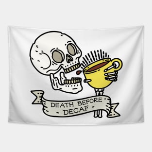 Death Before Decaf Tapestry