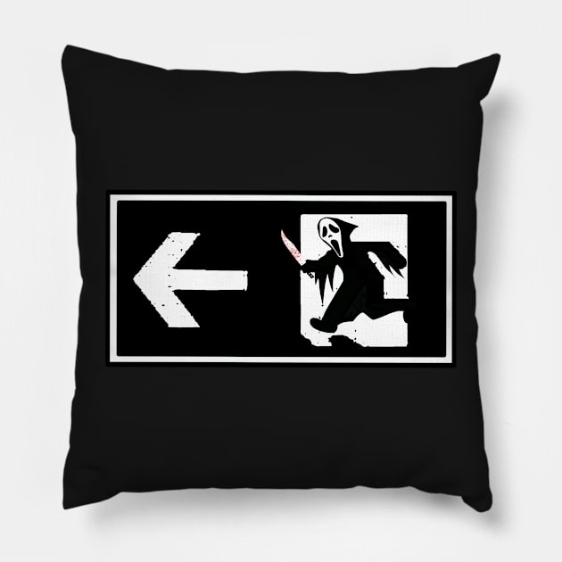 Exit ghostface Pillow by Ezenhiar