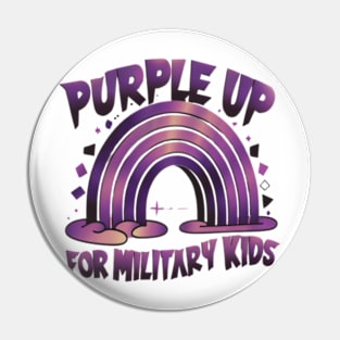 Purple up for military kids purple colors rainbow Pin