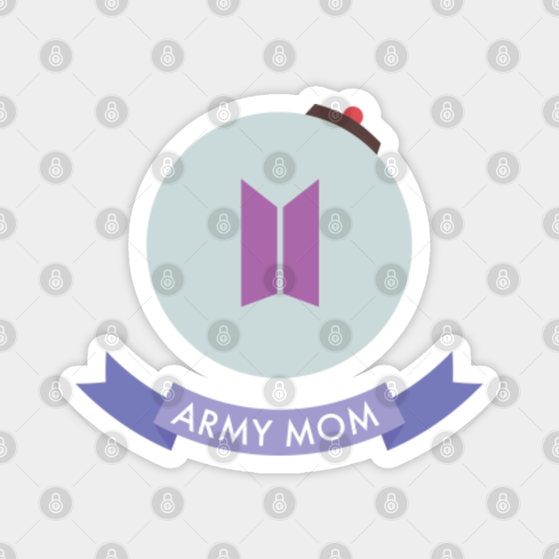 Bts Army Mom Logo Bts Army Magnet Teepublic