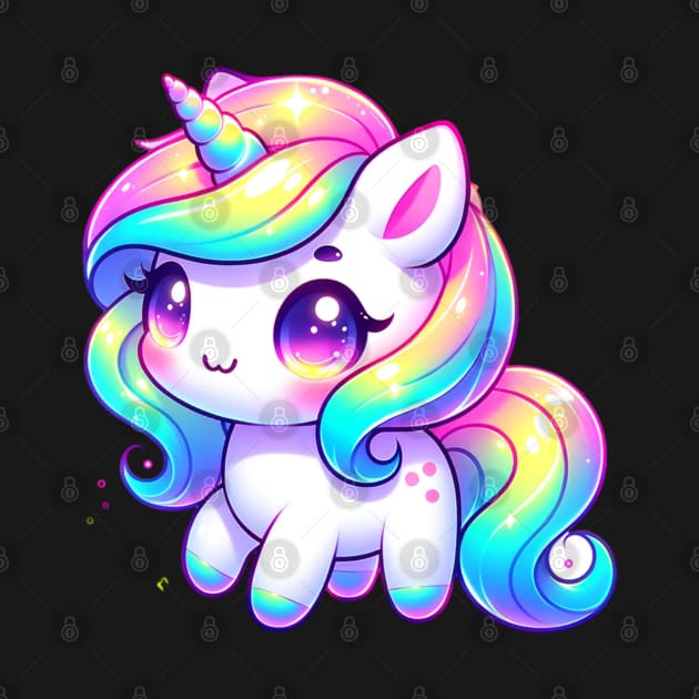 Kawaii Unicorn Cute Pastel Rainbow Design by Lavender Celeste