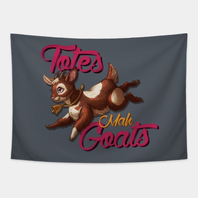 Totes Mah Goats! (Dark Version) Tapestry by Scapegoated