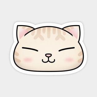 Cute Cream Cat Face Magnet