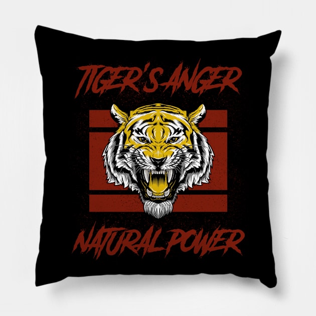 Wild tiger natural habitat Pillow by Storeology