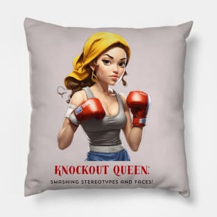 Knockout Queen Boxing Girl Fighter Pillow