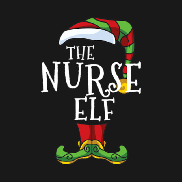 Discover Nurse Elf Family Matching Christmas Group Funny Pajama T-Shirt - Nurse Elf - T-Shirt