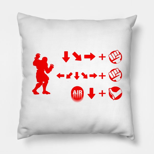 Street Fighter Moves - Dhalsim Pillow by GuiNRedS