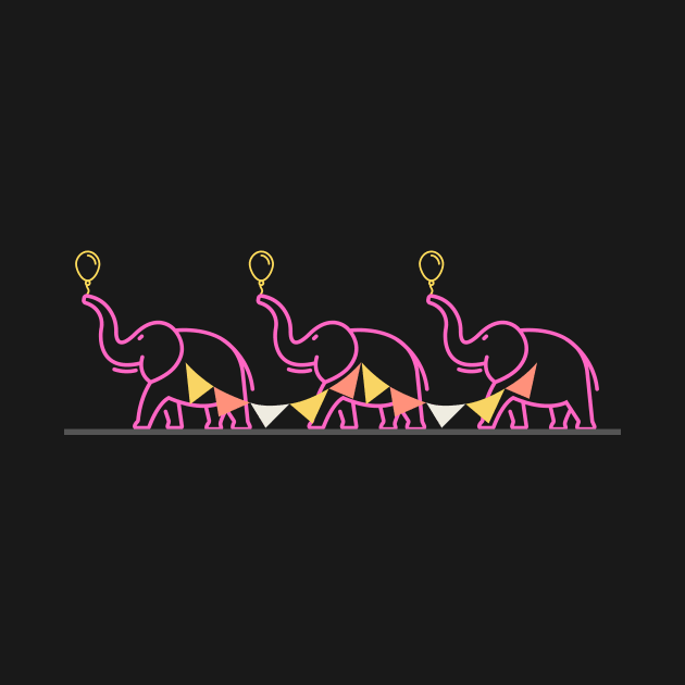 Pink Elephants on Parade by Serene Twilight