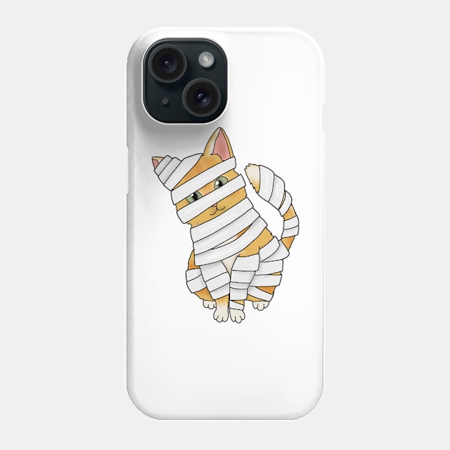 Cat Mummy (fluffy orange cat) Phone Case by Becky-Marie