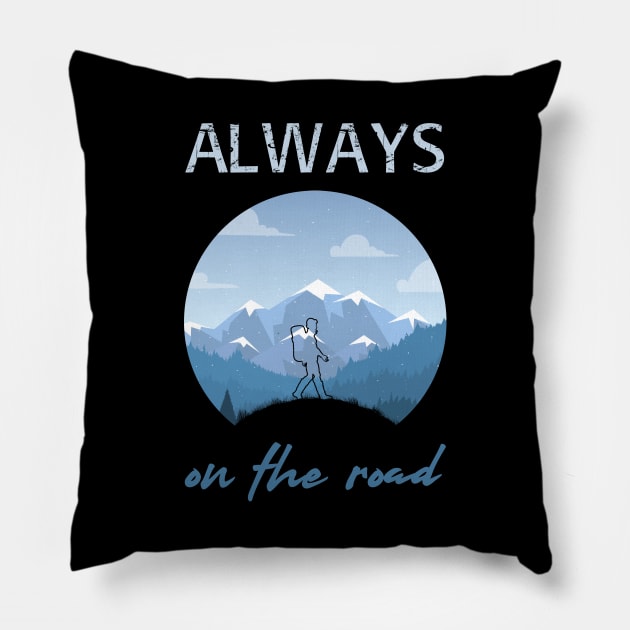 Always on the road - Backpacker Pillow by serre7@hotmail.fr