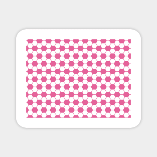 Football / Soccer Ball Texture Pattern - Pink Tones Magnet