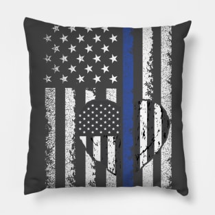 love the thin blue line american flag heart Pillow