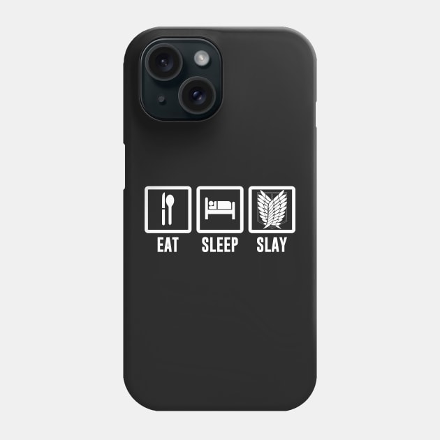 Funny Quotes Eat Sleep Slay Phone Case by iamurkat