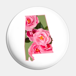 Alabama State Flower Camellia Pin