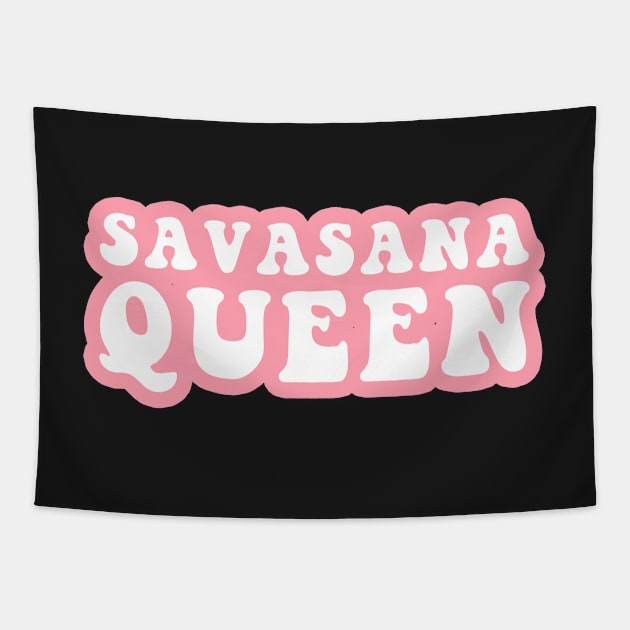 Savasana Queen Tapestry by CityNoir