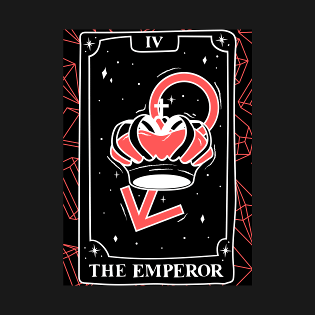 The Emperor Tarot Card and Crystals Graphic by WonderfulHumans